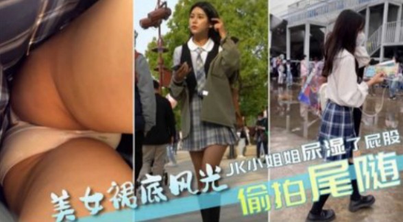 【美女裙底风光】JK小姐姐尿湿了屁股，偷拍尾随